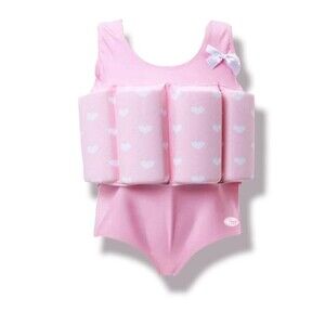 One Piece Pink Floatation Swimsuit for Little Girls, NWT